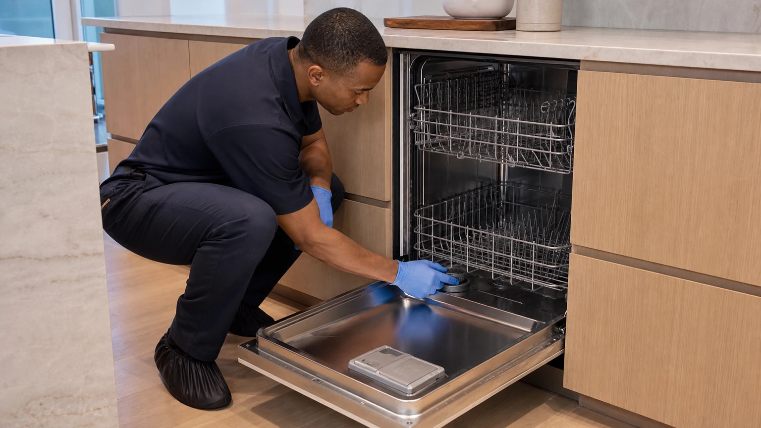 Panel-ready dishwasher diagnostic visit in Southampton